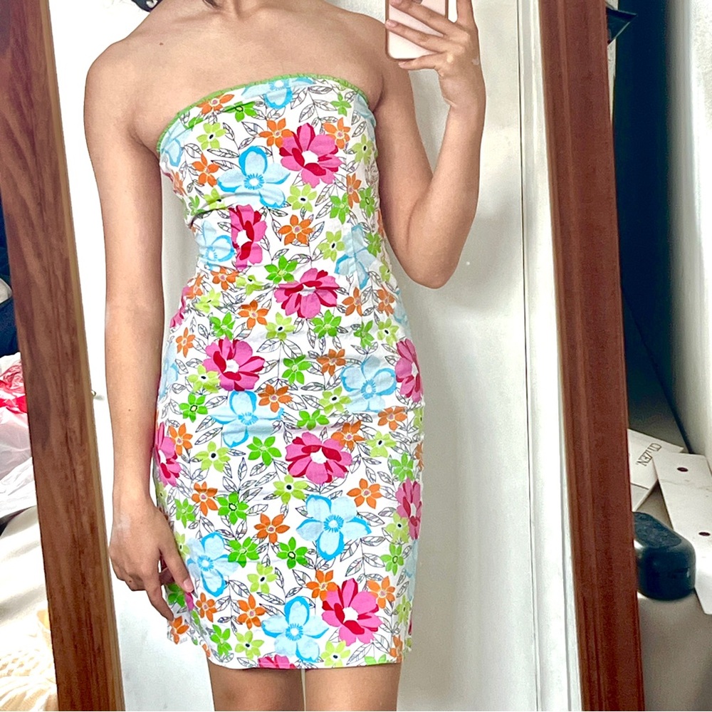 Floral Strapless Dress